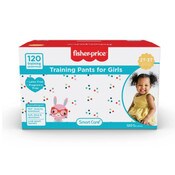 Wholesale - 120ct 2T-3T FISHER PRICE GIRLS TRAINING PANTS, UPC: 850016923516